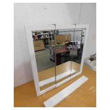 Glacier Bay 30-3/16 in. W x 29 in. H Framed Surface-Mount Tri-View Bathroom Medicine Cabinet with Mirror, White