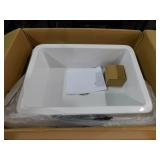 DEERVALLEY Glen White Rectangular Fireclay 27 in. Single Bowl Undermount/Drop-In Kitchen Sink with Basket Strainer and Sink Grid