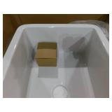 DEERVALLEY Glen White Rectangular Fireclay 27 in. Single Bowl Undermount/Drop-In Kitchen Sink with Basket Strainer and Sink Grid