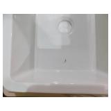 DEERVALLEY Glen White Rectangular Fireclay 27 in. Single Bowl Undermount/Drop-In Kitchen Sink with Basket Strainer and Sink Grid