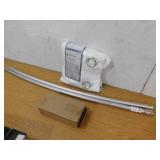 Zenna Home 72 in. Rustproof High-Grade Stainless Steel Dual Mount Curved Shower Curtain Rod in Brushed Nickel WITH CURTAIN