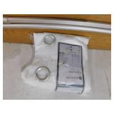 Zenna Home 72 in. Rustproof High-Grade Stainless Steel Dual Mount Curved Shower Curtain Rod in Brushed Nickel WITH CURTAIN