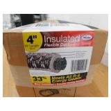 Master Flow 4 in. x 25 ft. Insulated Flexible Duct R6 Silver Jacket