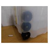 (3) HDX 77 Gal. Tough Storage Tote with Wheels in Clear
