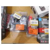 ASSORTED BOX LOT OF DOOR KNOBS, DEADBOLTS - ETC.