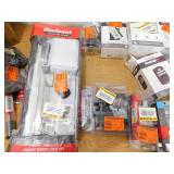 ASSORTED BOX LOT OF DOOR KNOBS, DEADBOLTS - ETC.