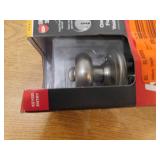 Kwikset Juno Satin Nickel Entry Door Knob Featuring SmartKey Security with Microban Antimicrobial Technology