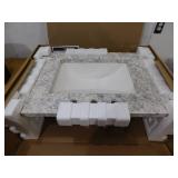 Home Decorators Collection 31 in. W x 22 in. D Cultured Marble White Rectangular Single Sink Vanity Top in Everest