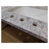 Home Decorators Collection 31 in. W x 22 in. D Cultured Marble White Rectangular Single Sink Vanity Top in Everest