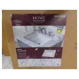 Home Decorators Collection 31 in. W x 22 in. D Cultured Marble White Rectangular Single Sink Vanity Top in Everest