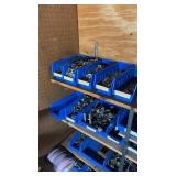 Extensive Collection of Used Bicycle Parts in Bins