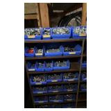 Collection of Used Bicycle Parts in Storage Bins