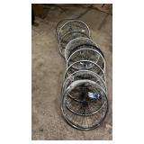 Set of 9 Bicycle Wheels 24 Inch