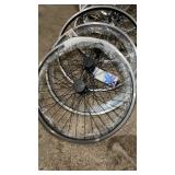 Set of 9 Bicycle Wheels 24 Inch
