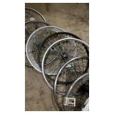 Set of 9 Bicycle Wheels 24 Inch