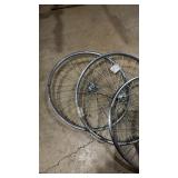 Set of 9 Bicycle Wheels 24 Inch