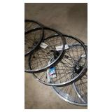 Set of 6 Bicycle Wheels 26â