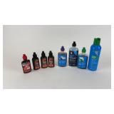 Assortment of Bicycle Chain Lubricants - 8 Bottles