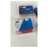 Set of 4 KMC Bicycle Chains: 12 Speed, 10 Speed, 9 Speed, and 1 Speed