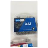 Set of 4 KMC Bicycle Chains: 12 Speed, 10 Speed, 9 Speed, and 1 Speed
