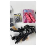 Assorted Bike Accessories Collection - Grips, Pedals, Gloves, and More