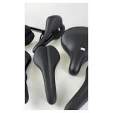 Set of 7 Assorted Bicycle Saddles with Seat Posts