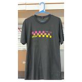 GT Logo Tee with Colorful Checkered Design - LARGE
