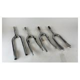 Set of Bicycle Forks - Chrome Finish with Threaded Steerer Tubes