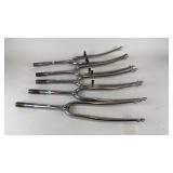 Set of 5 Bicycle Forks with Chrome Finish