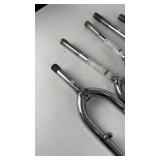 Lot of 6 Chrome Bicycle Forks with Threaded Stems