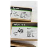 Set of 6 microSHIFT Bicycle Components - Models RD-M21L, SL-M9505-R, SL-M7180-R, TS39-7R