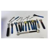 Collection of 20 Used Bicycle Wrenches and Spanners