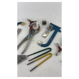 Collection of Bicycle Tools including Pliers and Wrenches