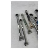 Set of 12 Metric Ratcheting Wrenches with Mixed Sizes