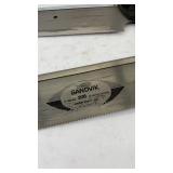 Set of 2 Vintage Hand Saws with Ergonomic Handle & 1 Ratcheting Screwdriver