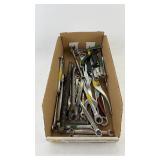 Collection of Assorted Hand Tools Including Wrenches and Pliers