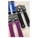 Collection of 8 Pairs of ODI Lock-On Motorcycle Handlebar Grips in Assorted Colors