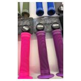 Collection of 8 Pairs of ODI Lock-On Motorcycle Handlebar Grips in Assorted Colors