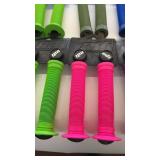 Collection of 8 Pairs of ODI Lock-On Motorcycle Handlebar Grips in Assorted Colors
