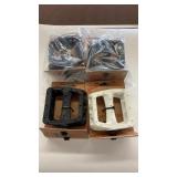 Set of 4 Odyssey Twisted PC Bicycle Pedals, 9/16" Black and White