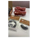 BMX Bike Parts Assortment: Odyssey Gyro G3, Chain Tensioner, Red Brake Pads
