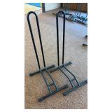 Pair of Black Metal Bike Stands
