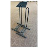Pair of Black Metal Bike Stands