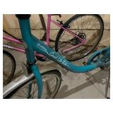 Pair of Vintage Bicycles: Huffy Pink 15-Speed and NordicTrack Teal Speed Bike