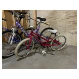 Set of 3 Used Bicycles: Mongoose, Pacific, and Red Children