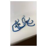 Set of 6 Blue Oversized Wood Thread Hooks