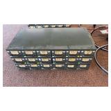 Equipto Steel 18-Drawer Unit with Vintage Bicycle Spokes