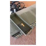 Equipto 18 Drawer Metal Storage Cabinet with Vintage Bicycle Spokes