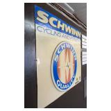 Vintage Schwinn Cycling and Fitness Plastic Sign