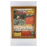 Rare Framed Vintage 1966 Schwinn Fastback Bicycle Advertisement